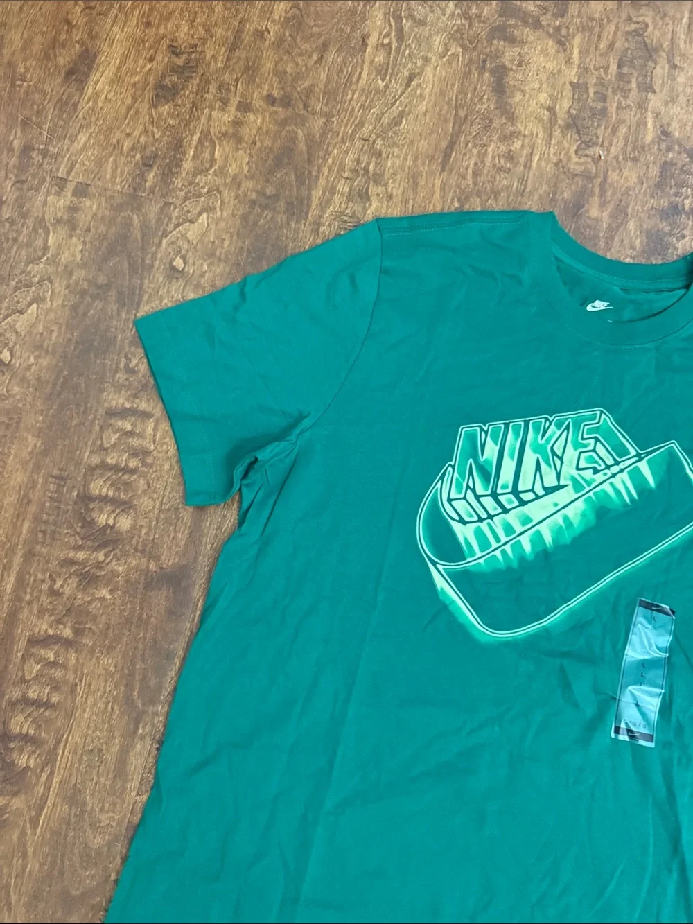 Nike Men’s Emerald Green Graphic Tee with Sneaker Logo
